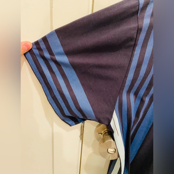 LOEWE Navy Stripe Anagram, men’s black short sleeve shirt, XL, excellent cond. - Picture 6 of 8